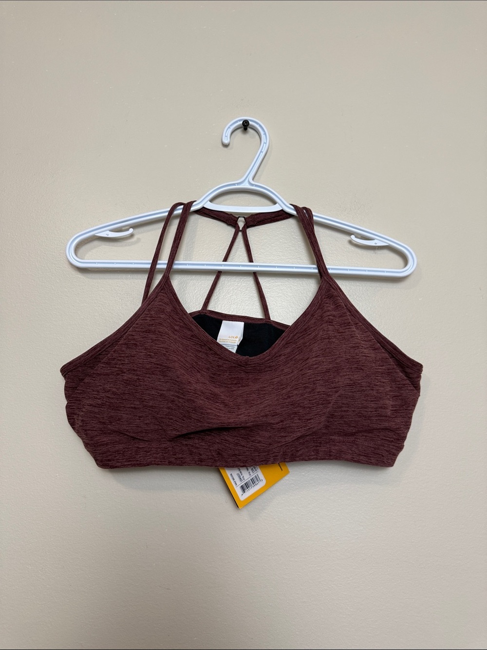 Lole Women's Strappy Bralette - Burgundy size XL